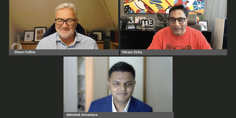 A group of men in a video conference  Description automatically generated